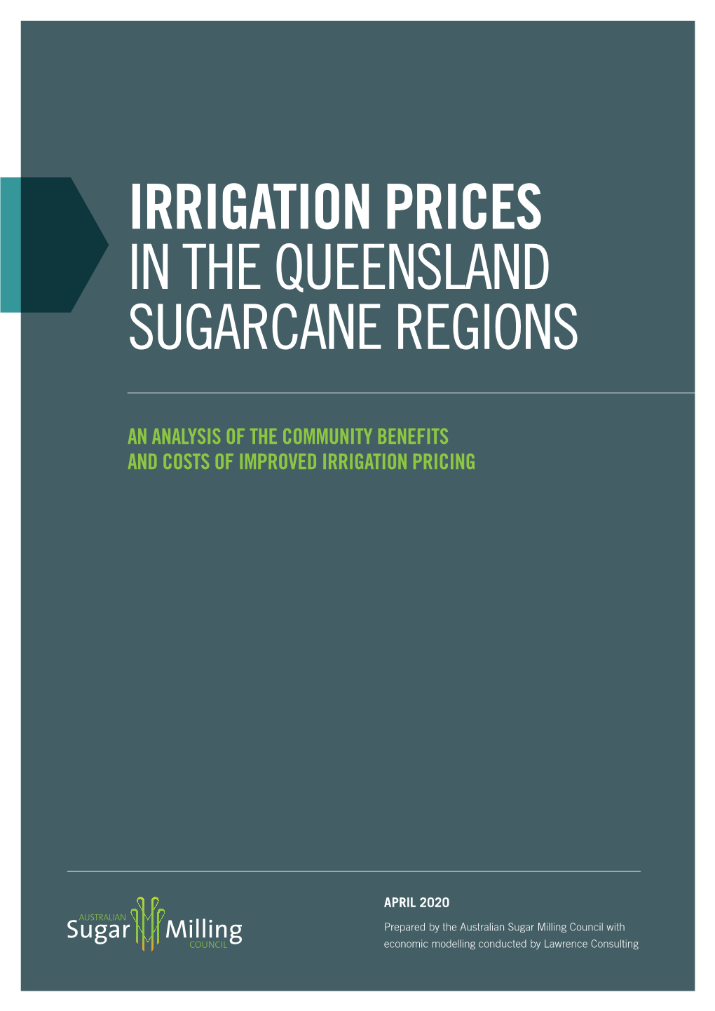Irrigation Prices in the Queensland Sugarcane Regions