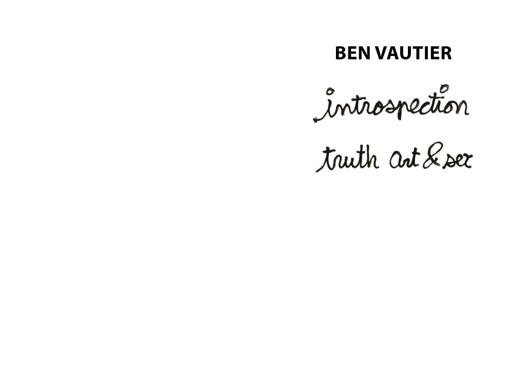 BEN VAUTIER Personal Structures Art Projects # 07 BEN VAUTIER