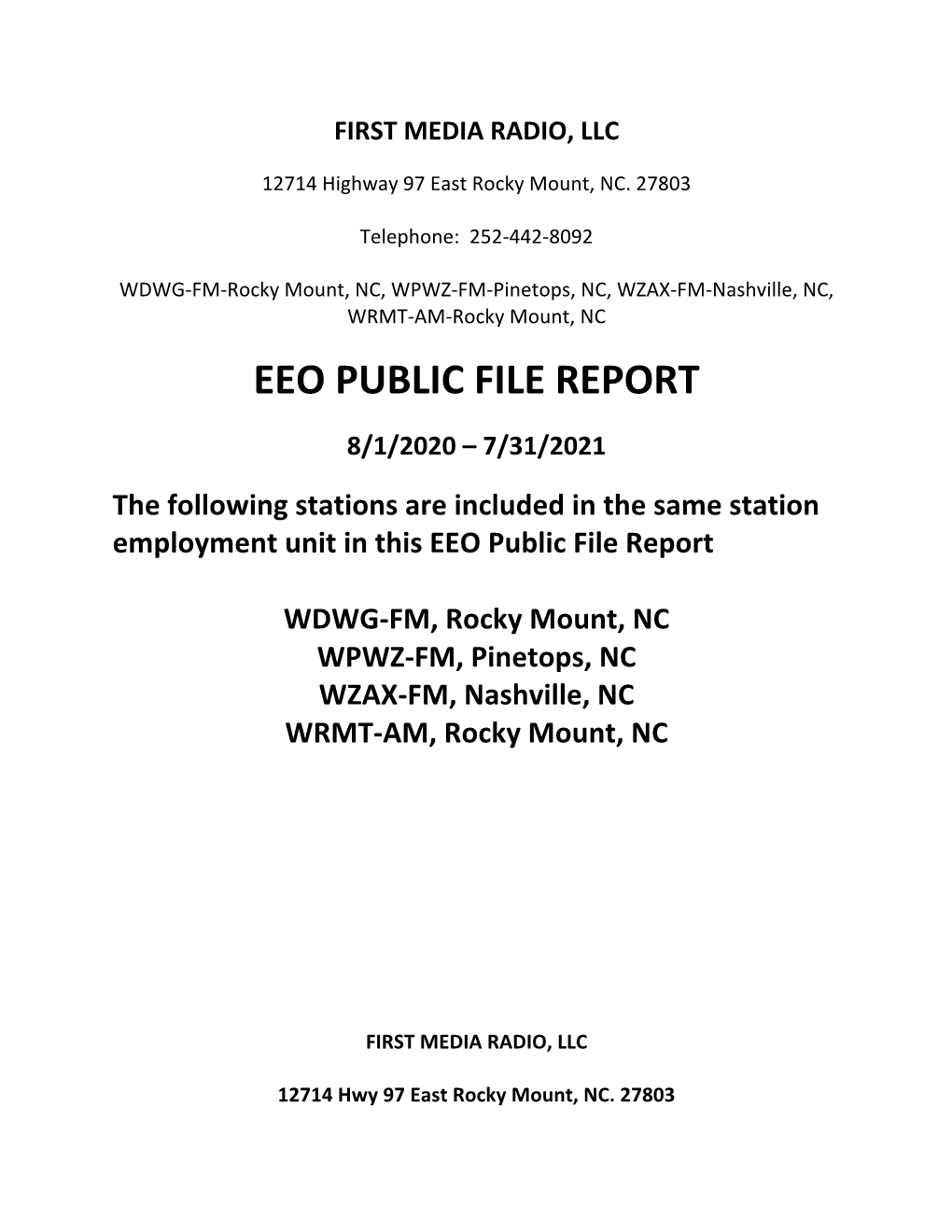 Eeo Public File Report