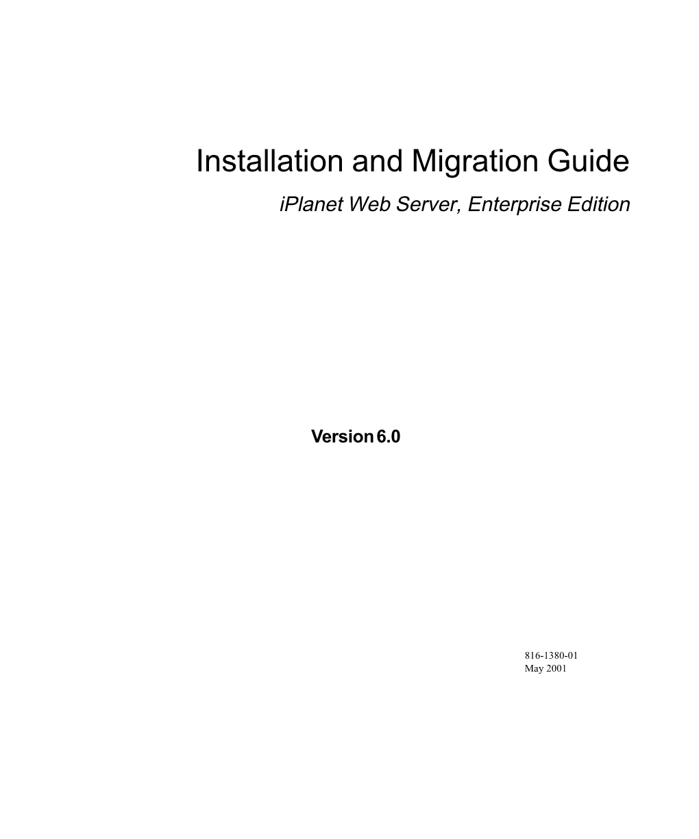 Iplanet Web Server 6.0, Enterprise Edition Installation Guide