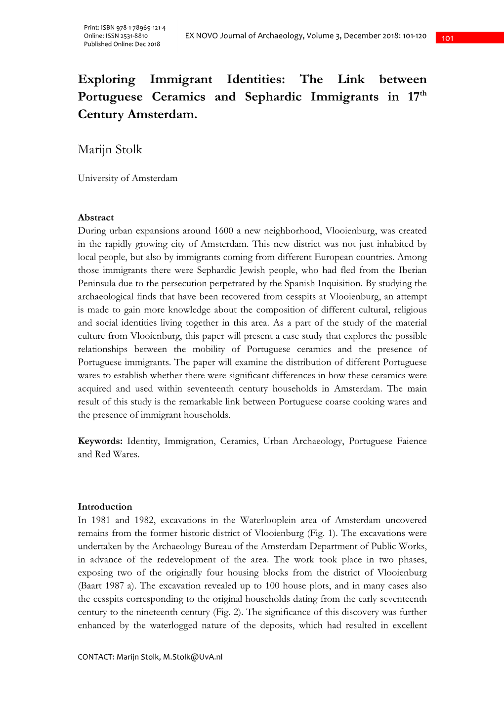 Human Mobility in Archaeology: Practices, Representations and Meanings (Ex Novo: Journal of Archaeology Volume 3 2018)