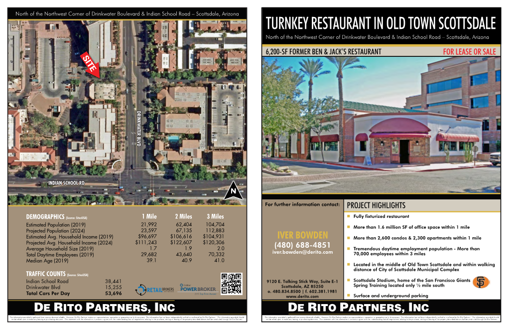 Turnkey Restaurant in Old Town Scottsdale