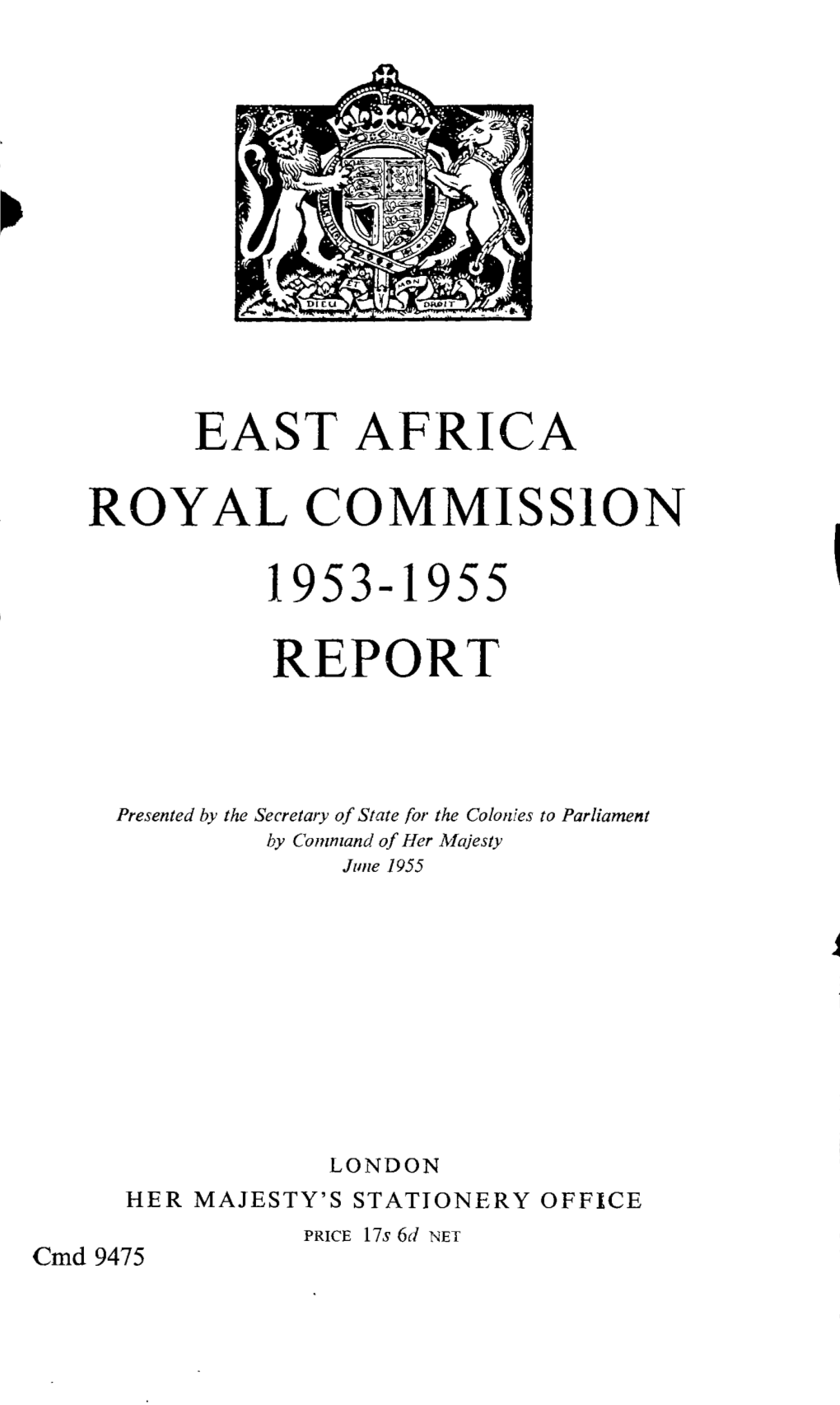 East Africa Royal Commission 1953-1955