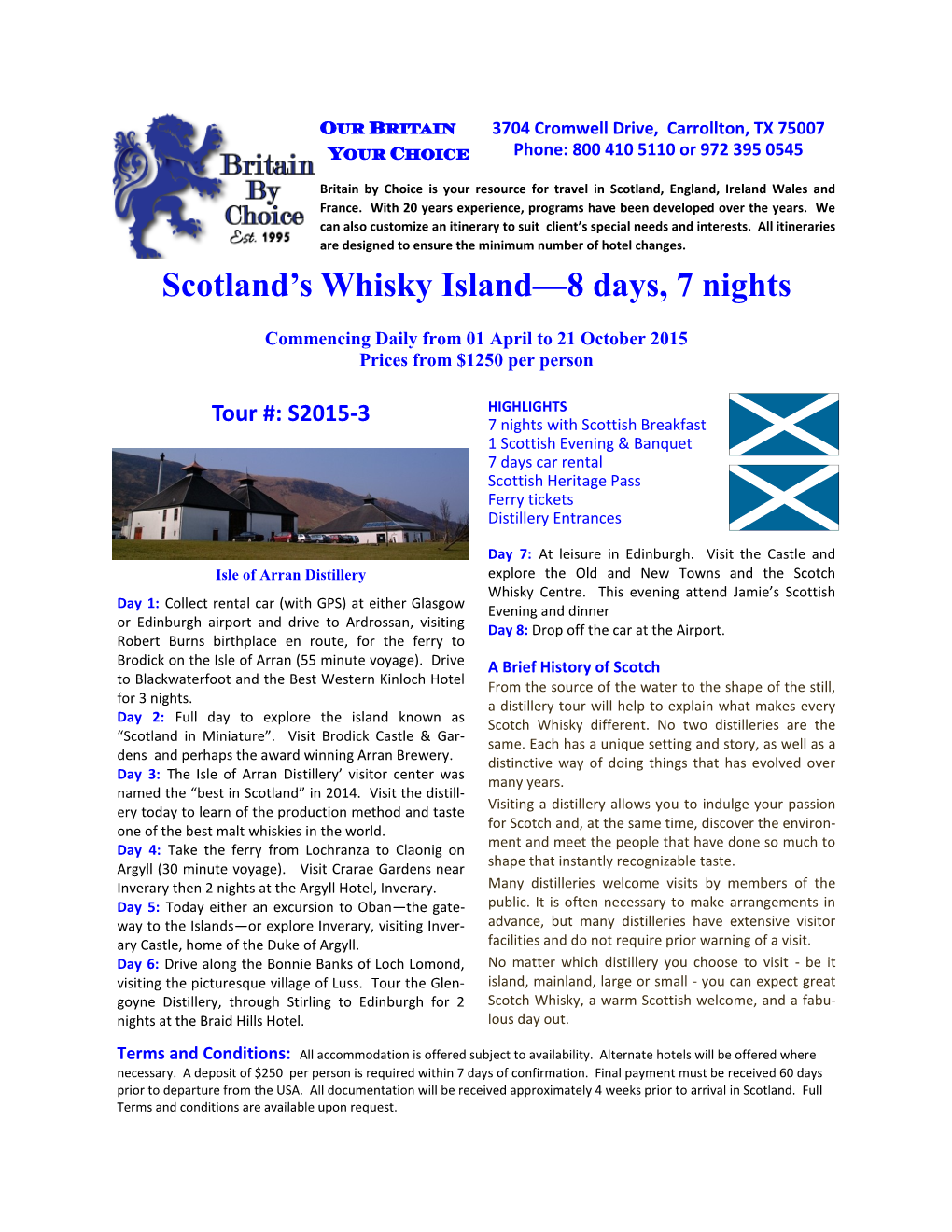 Scotland's Whisky Island—8 Days, 7 Nights