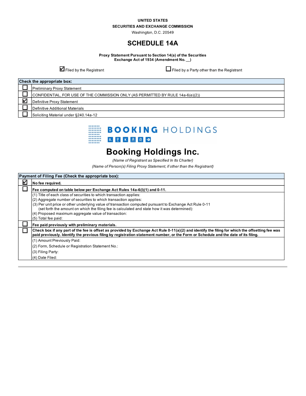 Booking Holdings Inc