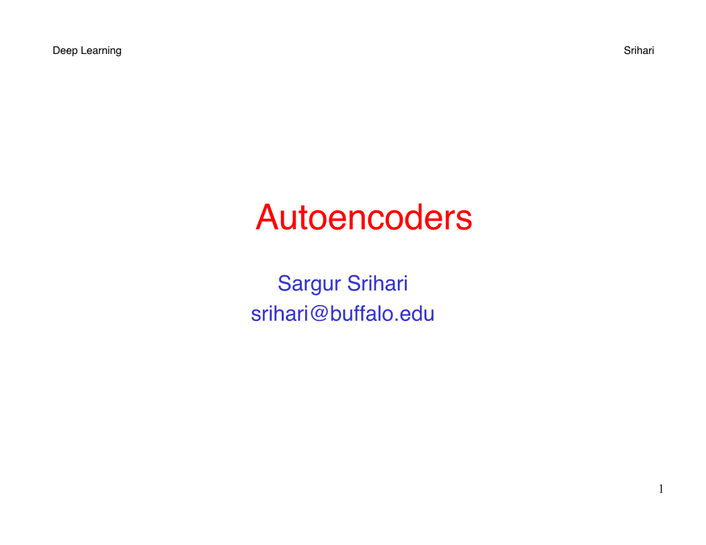 14.1 Autoencoders