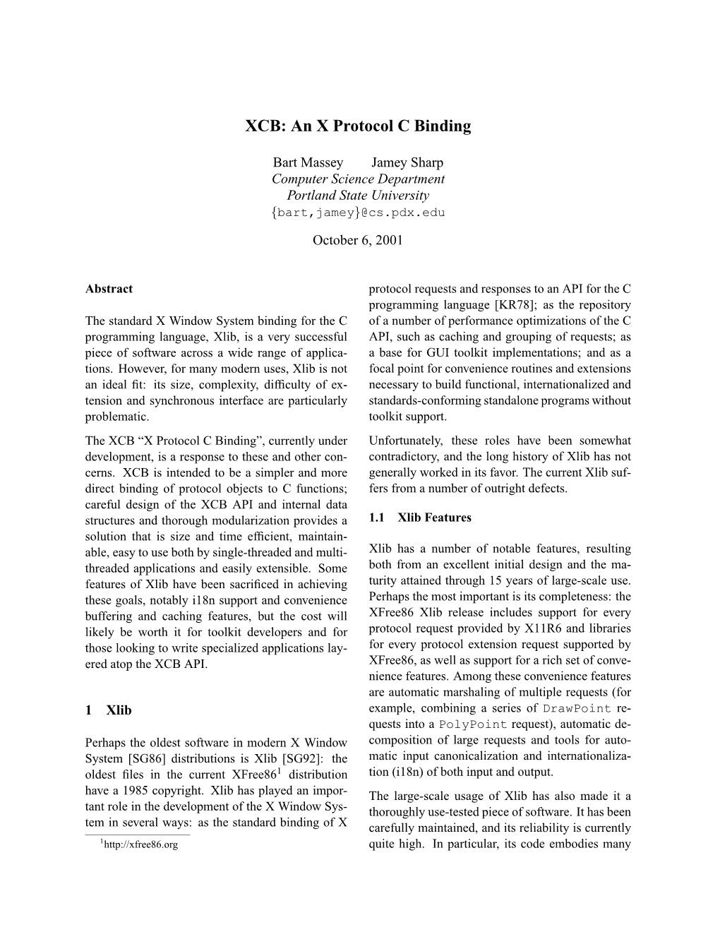 XCB: an X Protocol C Binding