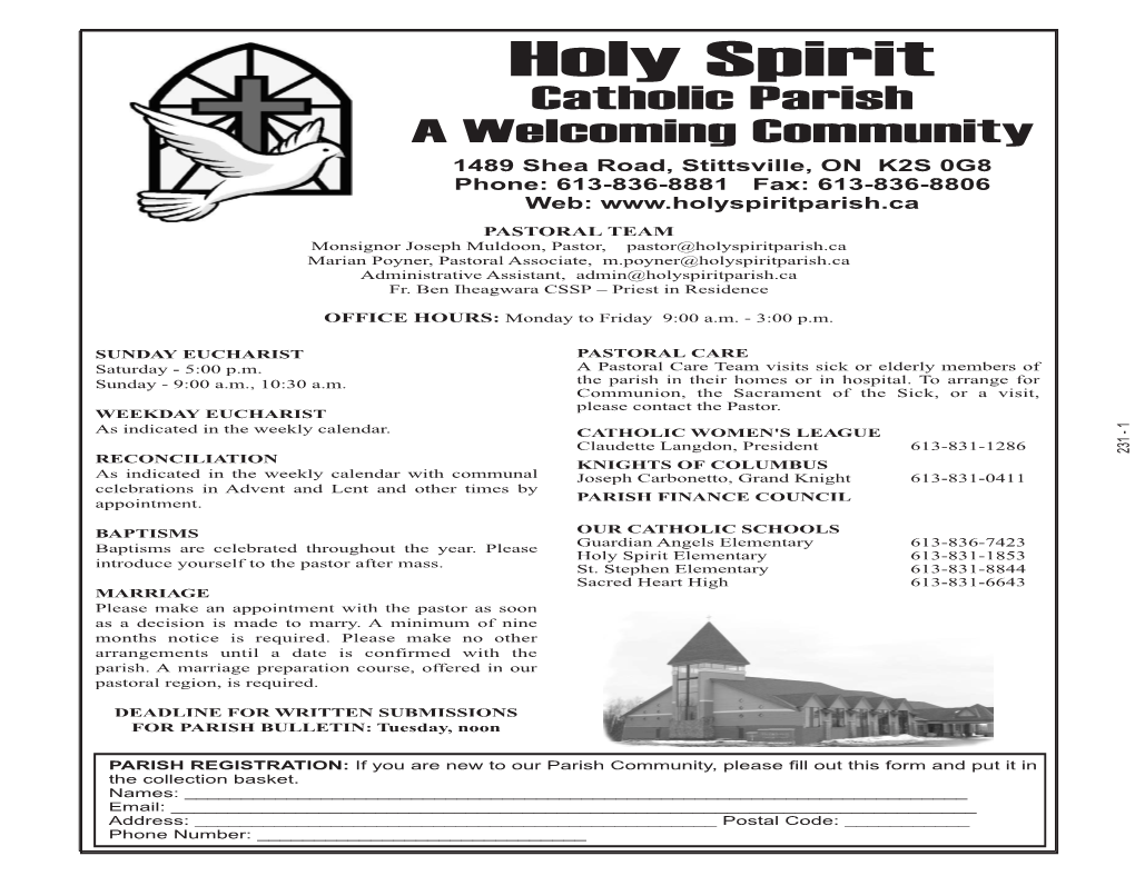 Holy Spirit 300 March Rd., Ste