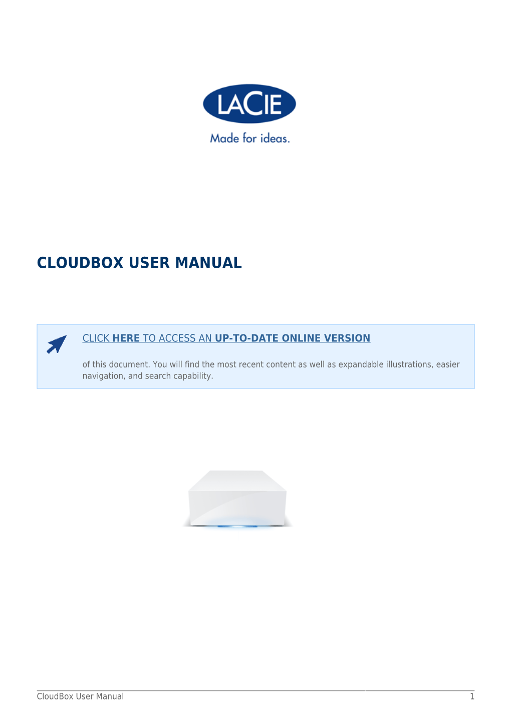 Cloudbox User Manual