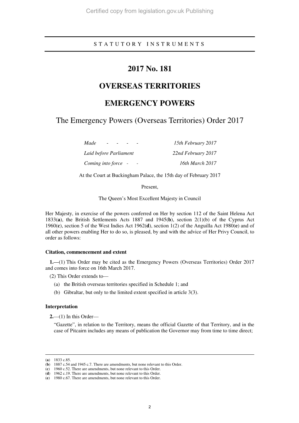 Overseas Territories