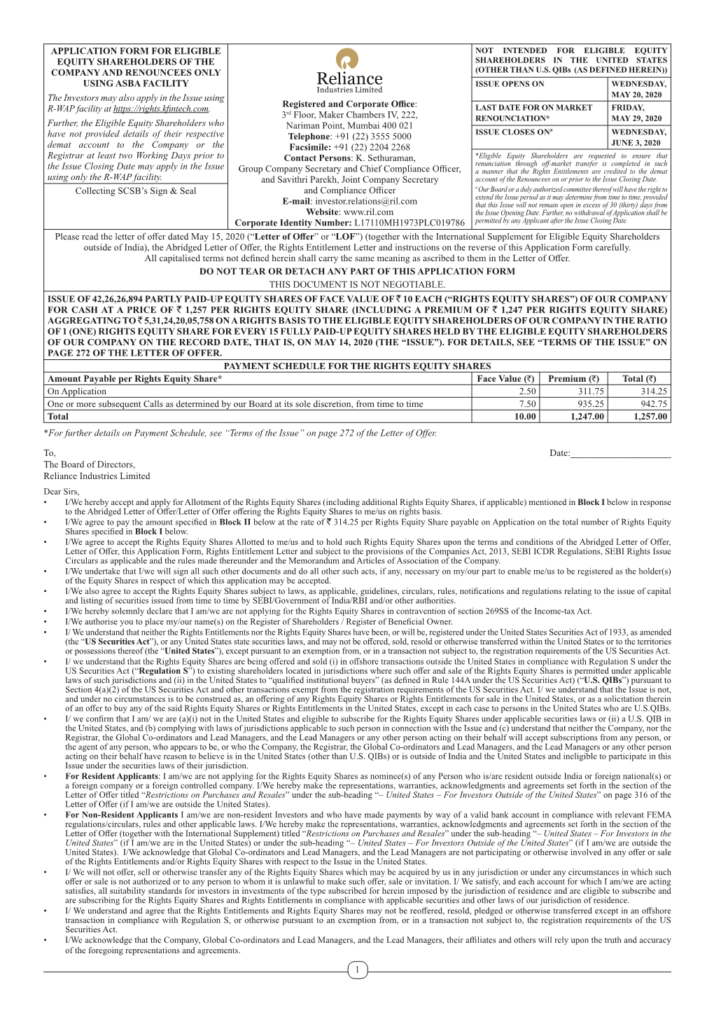 Reliance Industries Limited