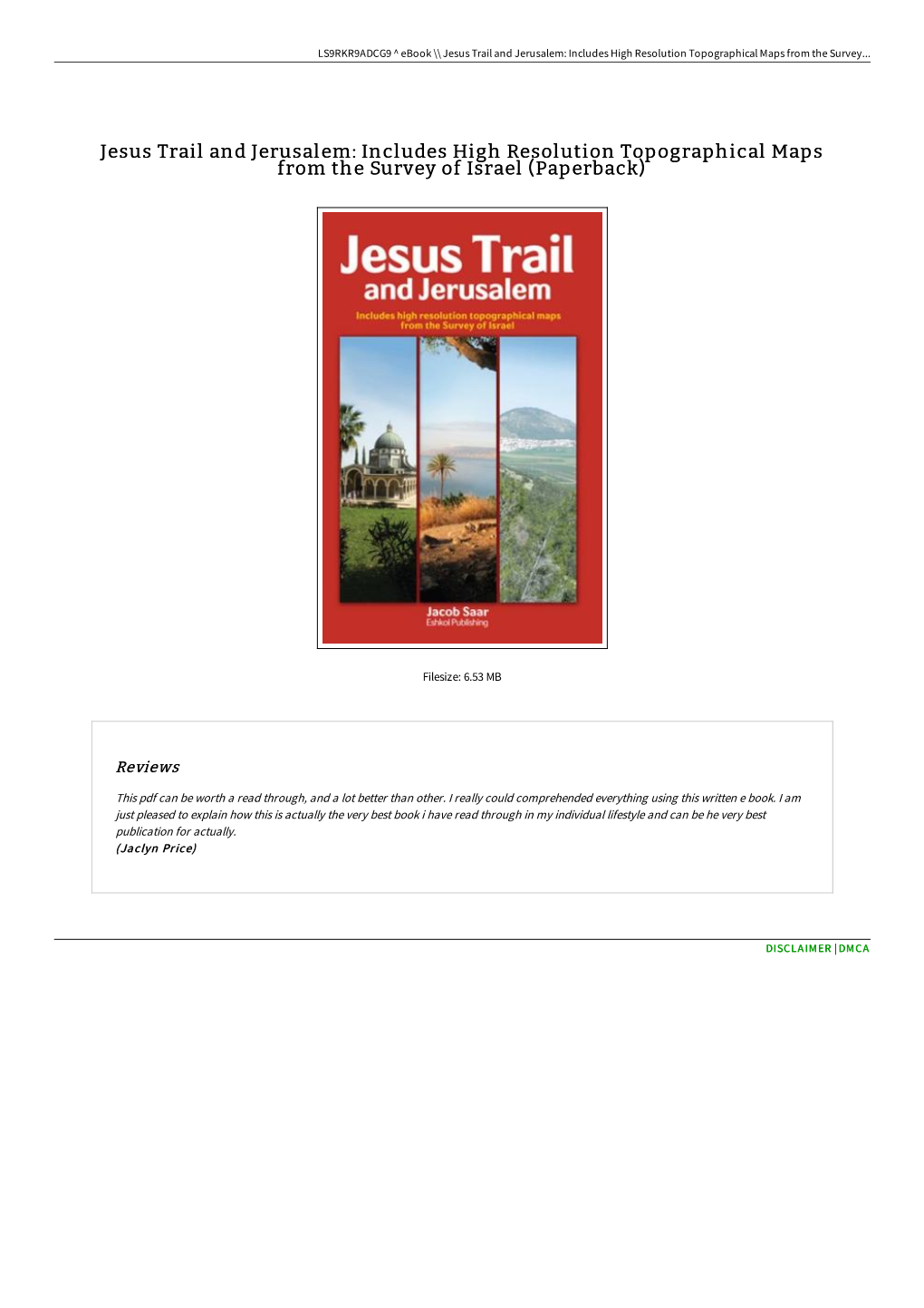 Download PDF \\ Jesus Trail and Jerusalem: Includes High