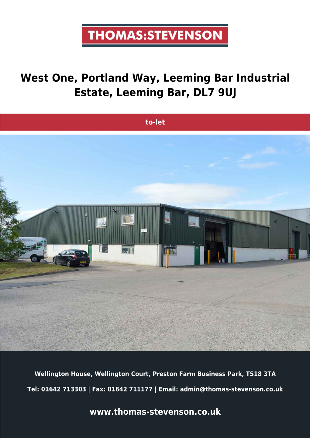 West One, Portland Way, Leeming Bar Industrial Estate, Leeming Bar, DL7 9UJ