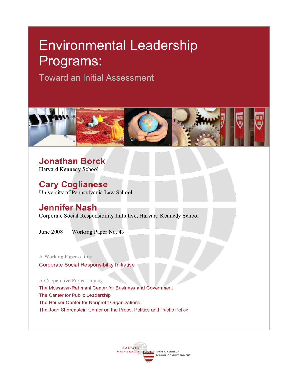 Environmental Leadership Programs: Toward an Initial Assessment