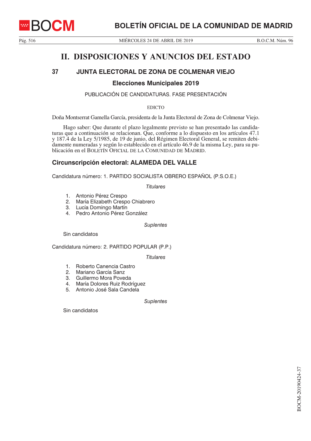 BOLETÍN OFICIAL DE LA COMUNIDAD DE MADRID Pág