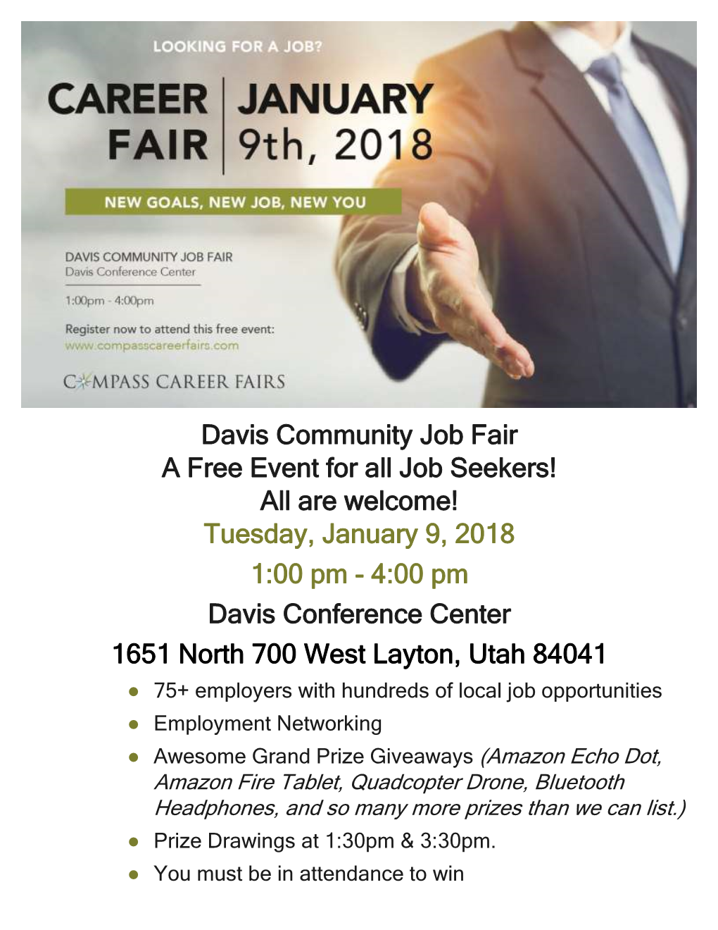 Davis Community Job Fair a Free Event for All Job Seekers!