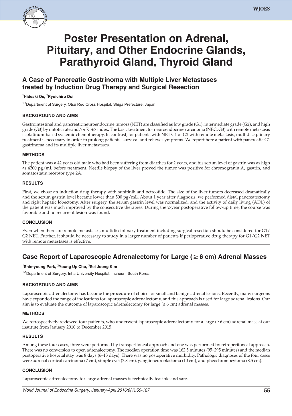 Poster Presentation on Adrenal, Pituitary, and Other Endocrine Glands, Parathyroid Gland, Thyroid Gland