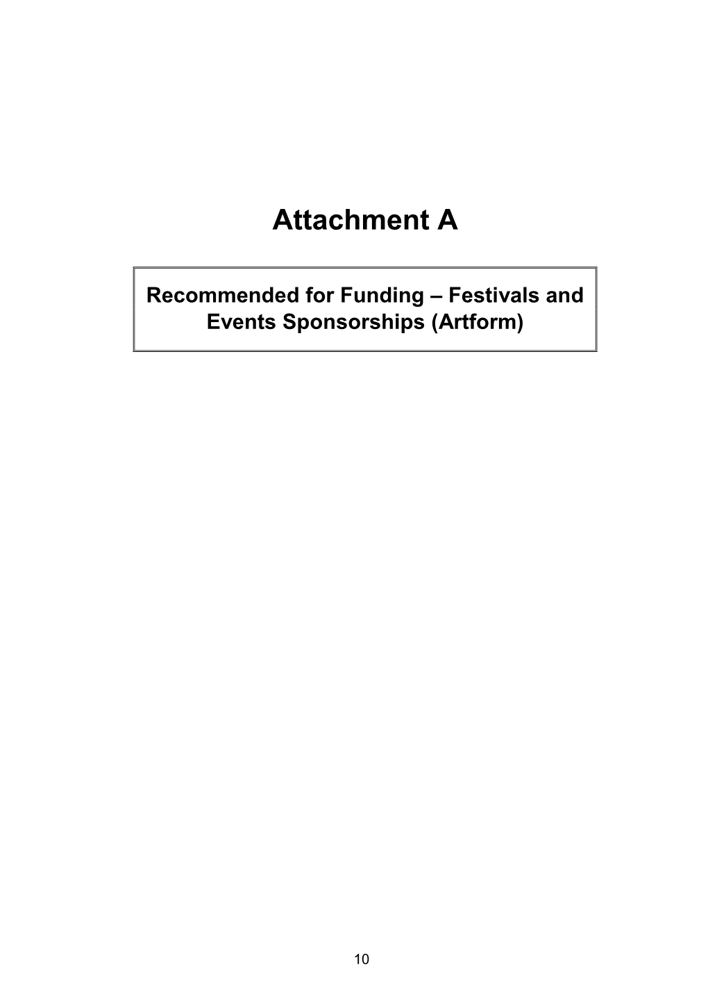 Attachment A