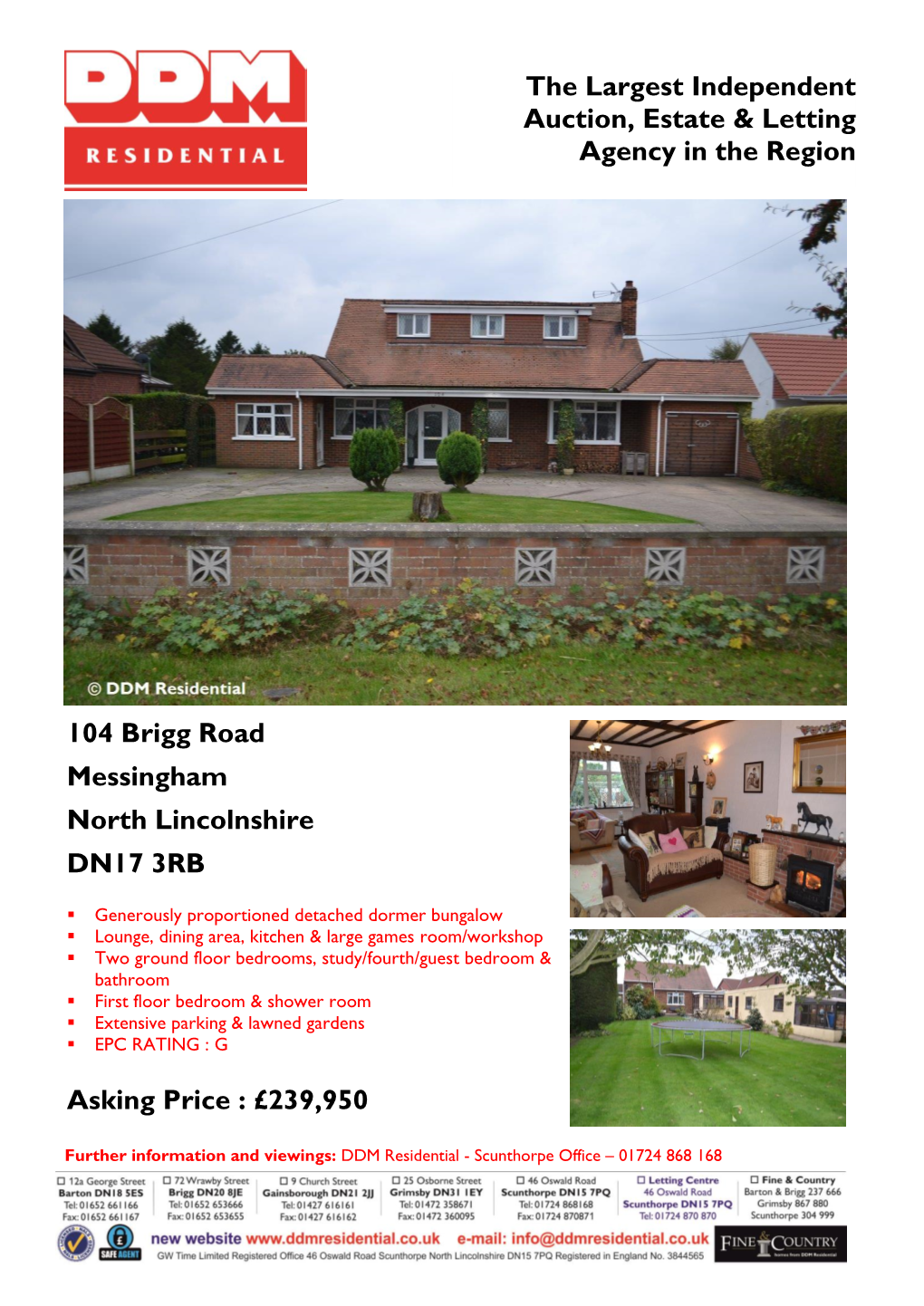 104 Brigg Road Messingham North Lincolnshire DN17 3RB Asking Price
