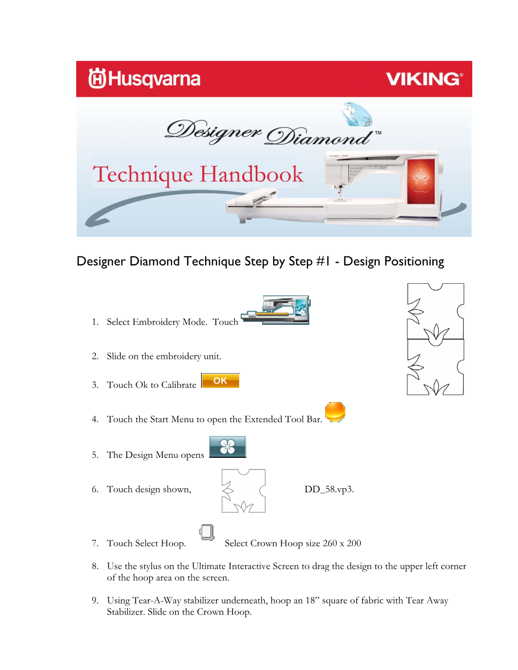 Designer Diamond Technique Step by Step #1 - Design Positioning