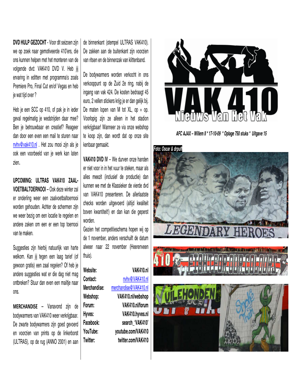 DVD HULP GEZOCHT - Voor Dit Seizoen Zijn De Binnenkant (Stempel ULTRAS VAK410)