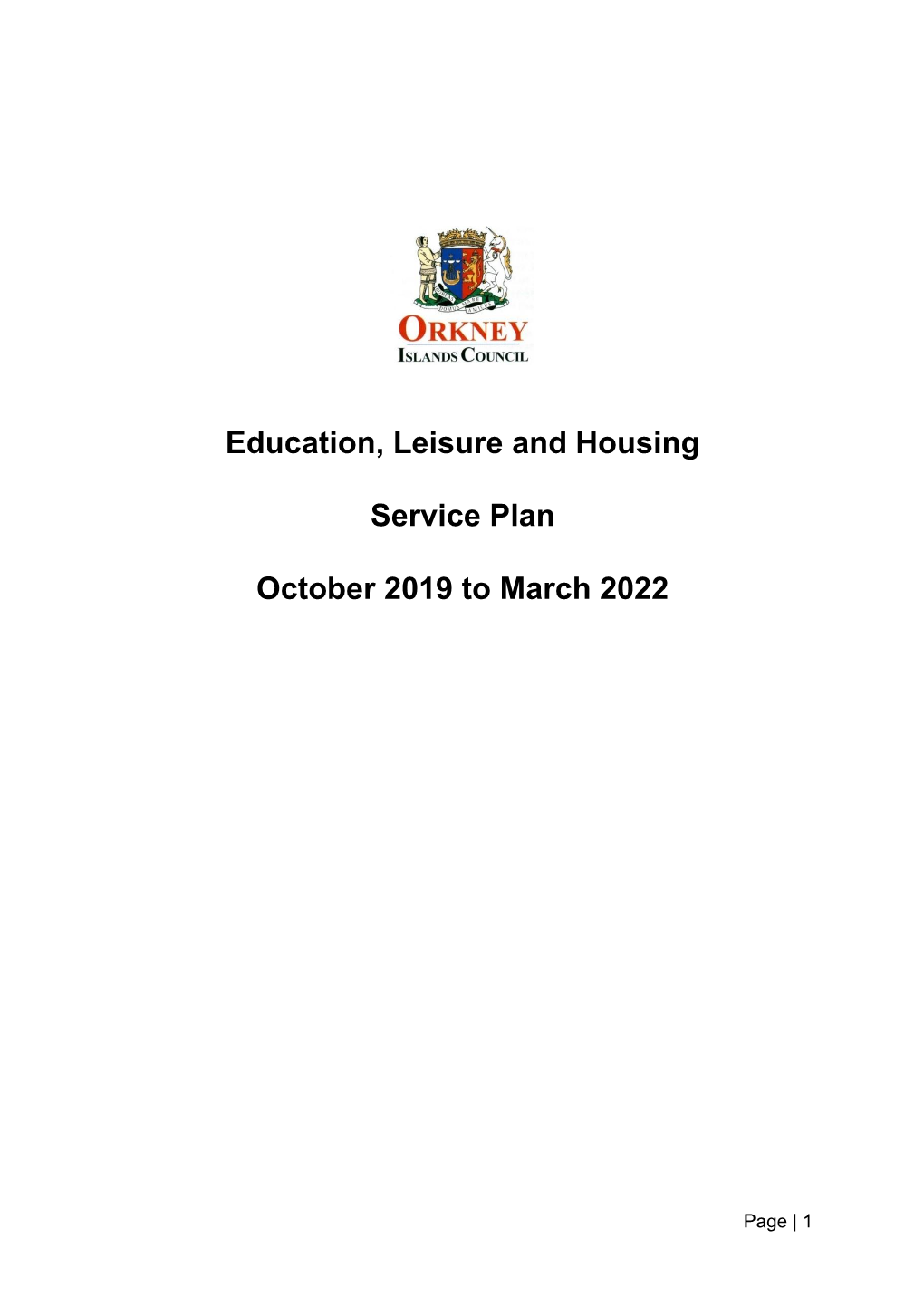 Education, Leisure and Housing Service Plan
