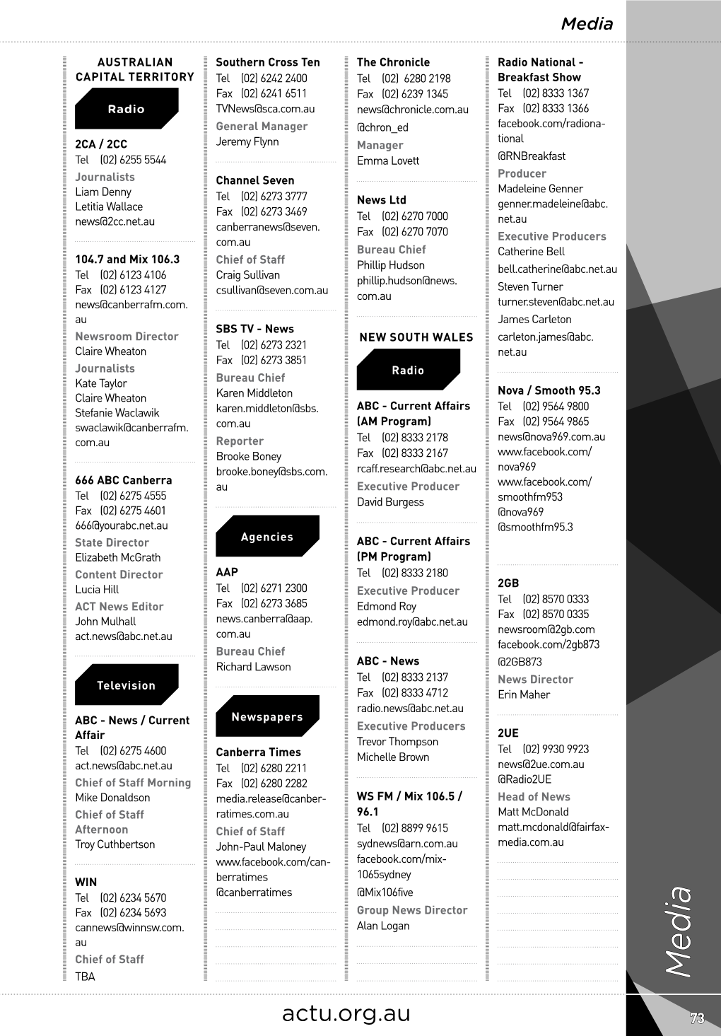 Media Links and Contacts