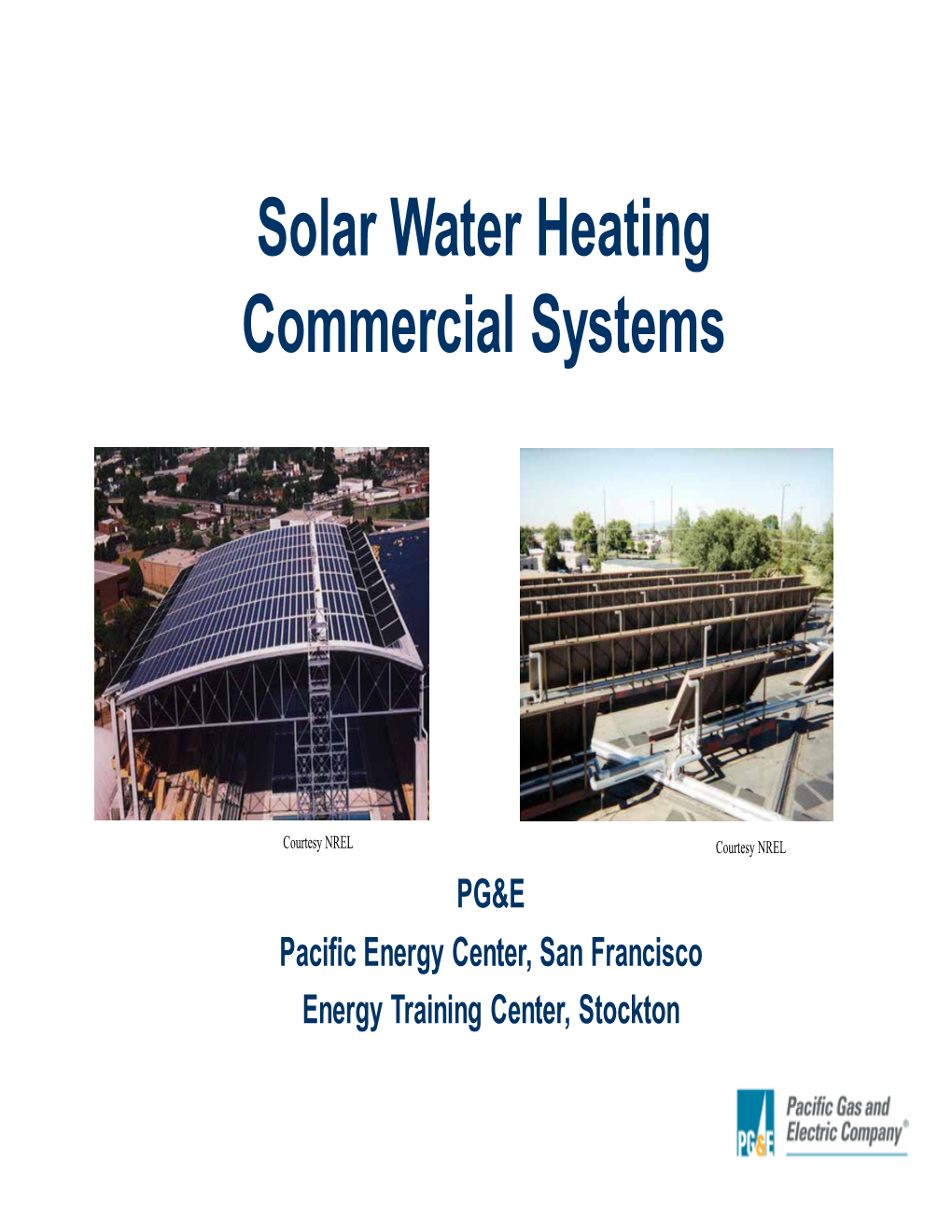 Solar Water Heating Commercial Systems