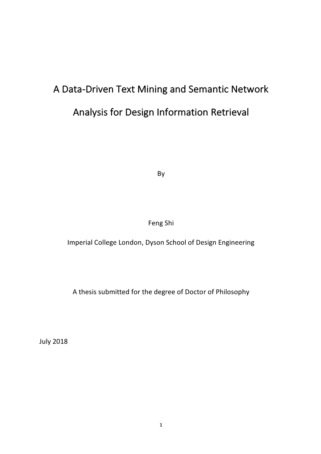 A Data-Driven Text Mining and Semantic Network Analysis for Design Information Retrieval