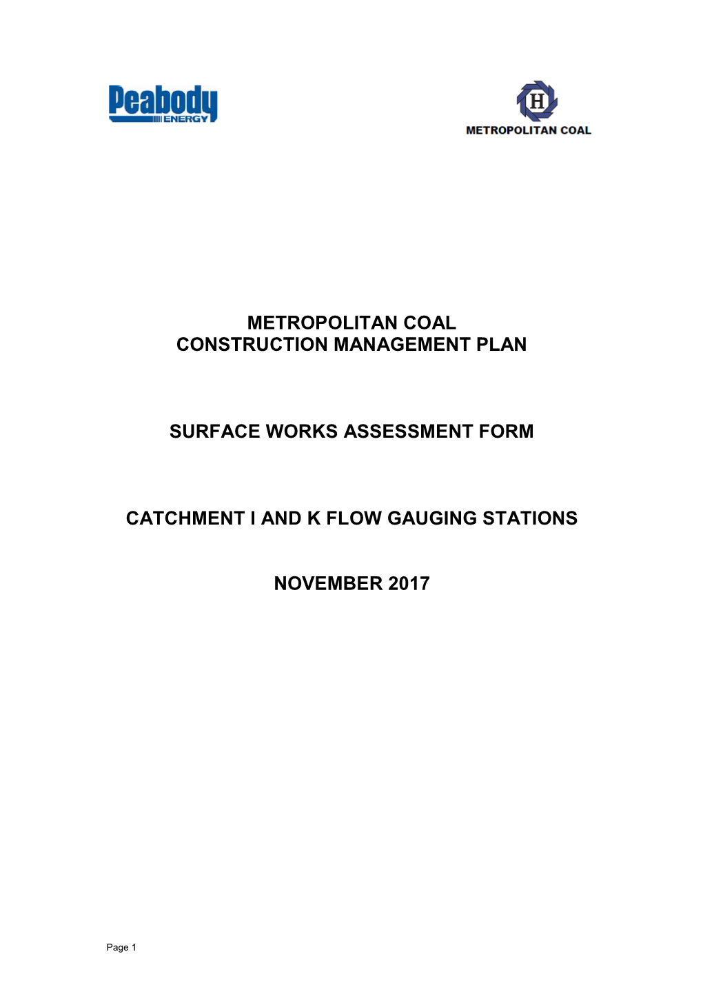 Surface Works Assessment Form