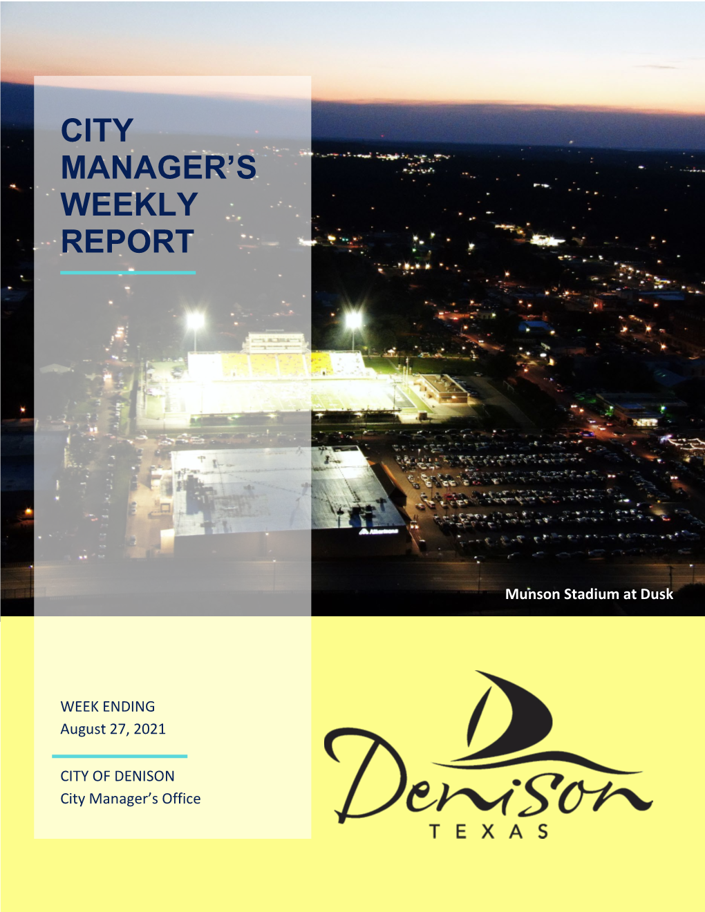 City Manager's Weekly Report