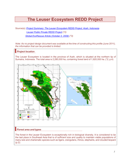 The Leuser Ecosystem REDD Project