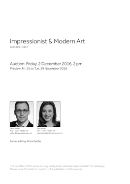 Impressionist & Modern