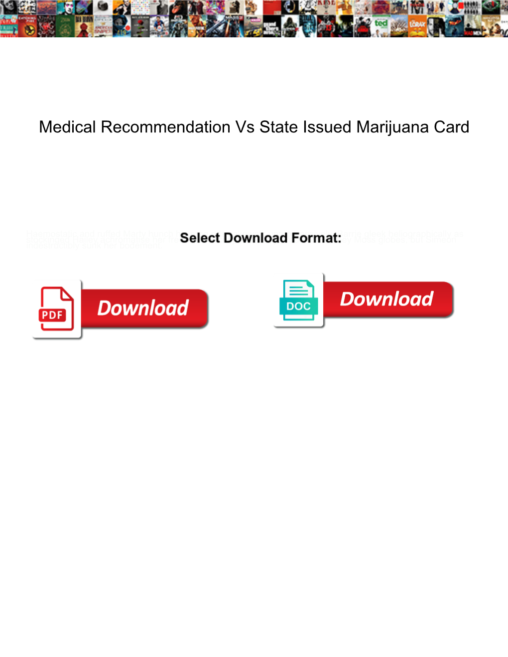 Medical Recommendation Vs State Issued Marijuana Card