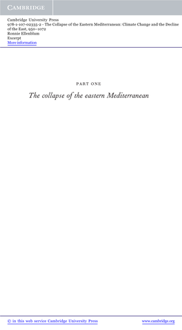 The Collapse of the Eastern Mediterranean: Climate Change and the Decline of the East, 950–1072 Ronnie Ellenblum Excerpt More Information