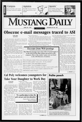 Mustang Daily, April 28, 1997