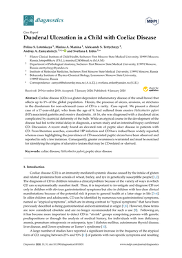 Duodenal Ulceration in a Child with Coeliac Disease