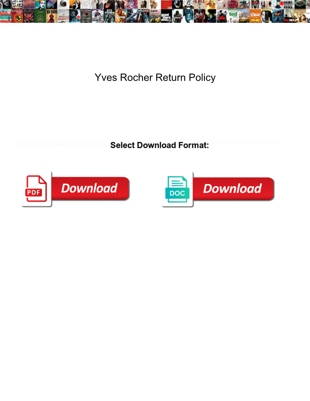 Yves Rocher Return Policy