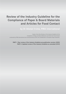 Review of the Industry Guideline for the Compliance of Paper & Board