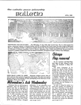 Catholic Peace Fellowship Bulletin, April 1969