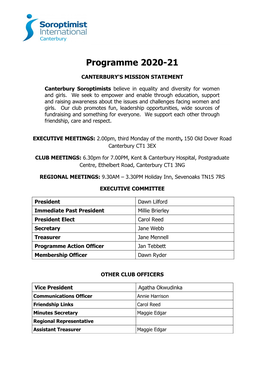 Programme 2020-21