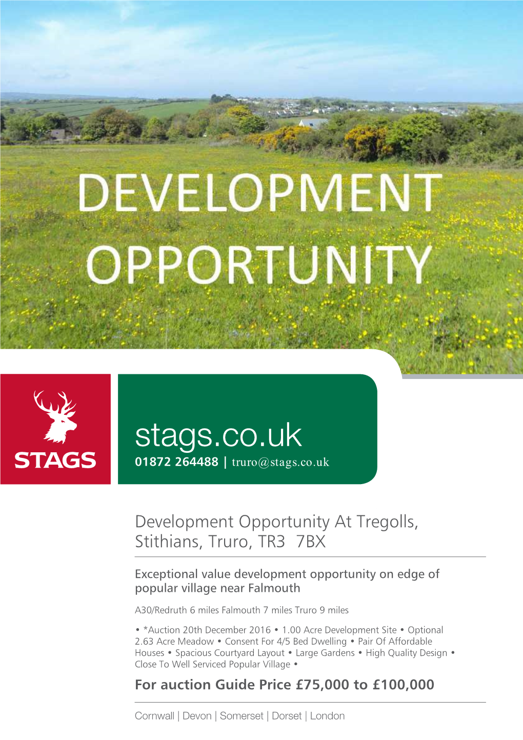 Stags.Co.Uk 01872 264488 | Truro@Stags.Co.Uk