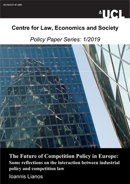 Centre for Law, Economics and Society Policy Paper Series: 1/2019