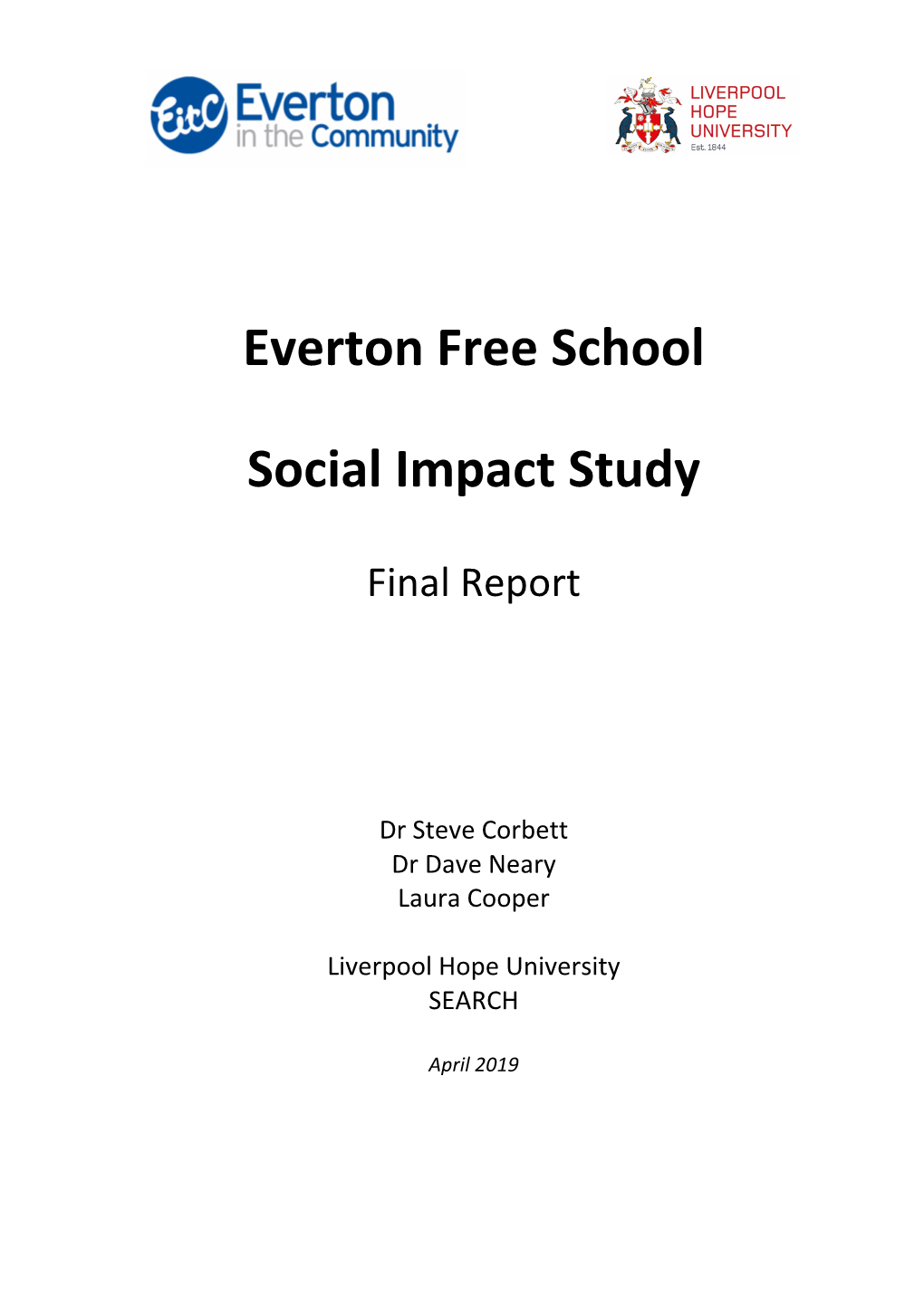 Everton Free School Social Impact Study