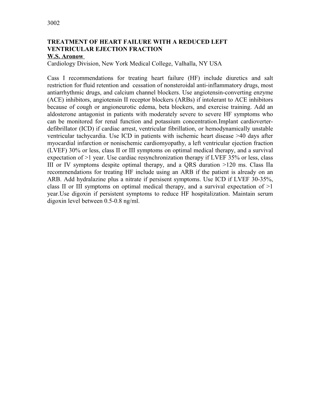 Treatment of Heart Failure with a Reduced Left Ventricular Ejection Fraction