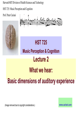 Typical Sound Levels in Music