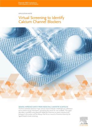 Virtual Screening to Identify Calcium Channel Blockers