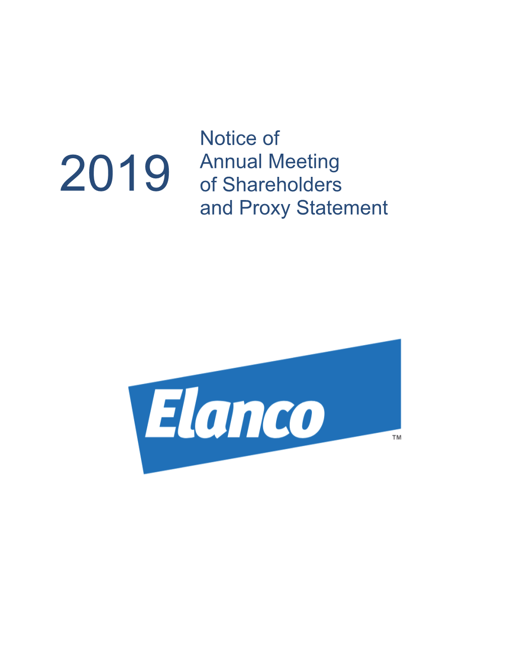 Notice of Annual Meeting of Shareholders and Proxy Statement