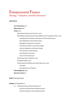 Entrepreneurial Finance Strategy, Valuation, and Deal Structure