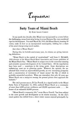 Forty Years of Miami Beach by RUBY LEACH CARSON